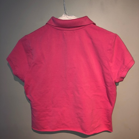 Pink cropped Polo Ralf Lauren shirt - Picture 3 of 3
